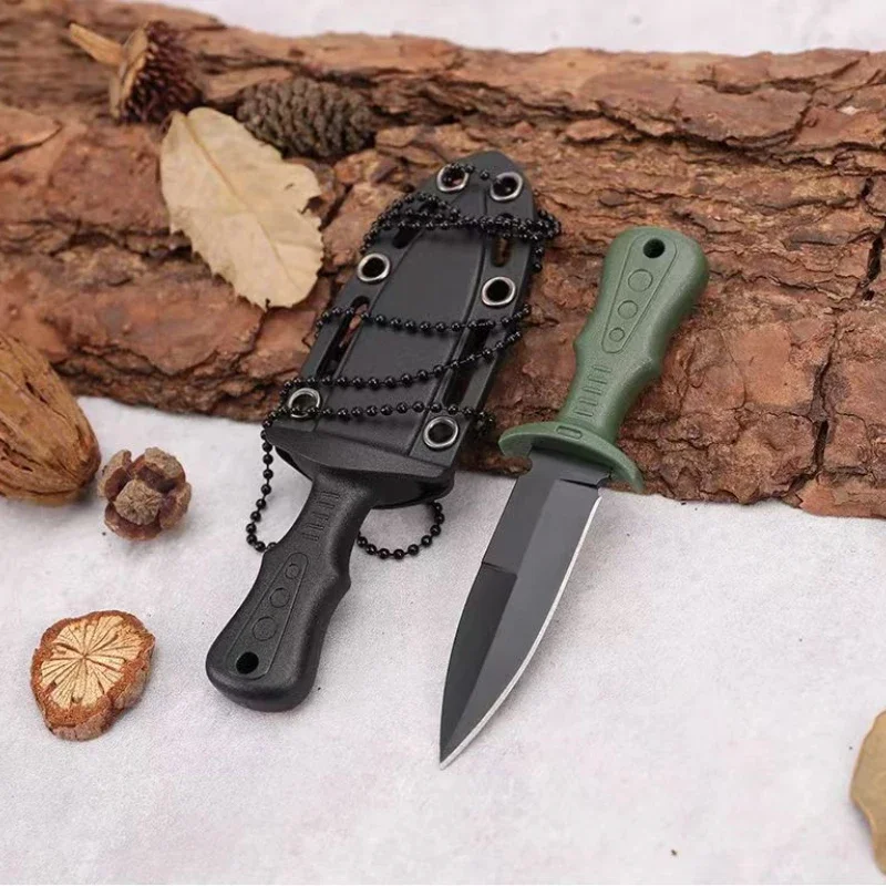 Tactical knife Outdoor portable camping knife new multi-functional portable knife, necklace mini knife, a must for self-defense