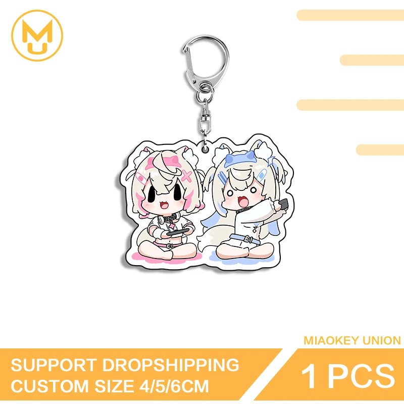 Hololive Chibi Keepsake Gift Interesting Waterproof Enchanting Double Sided Key Holder Hot Selling Oversize For Lover Couple