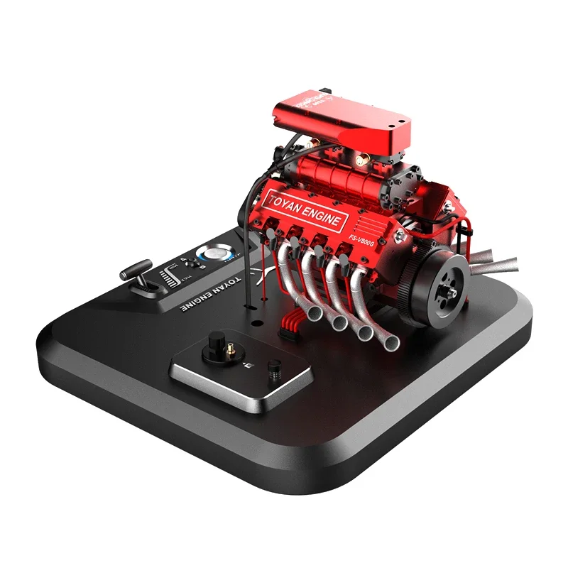 V8 TOYAN Engine FS V800G Miniature Methanol Engine with Supercharger Starter Kit One-button Start for RC Car Original Toy