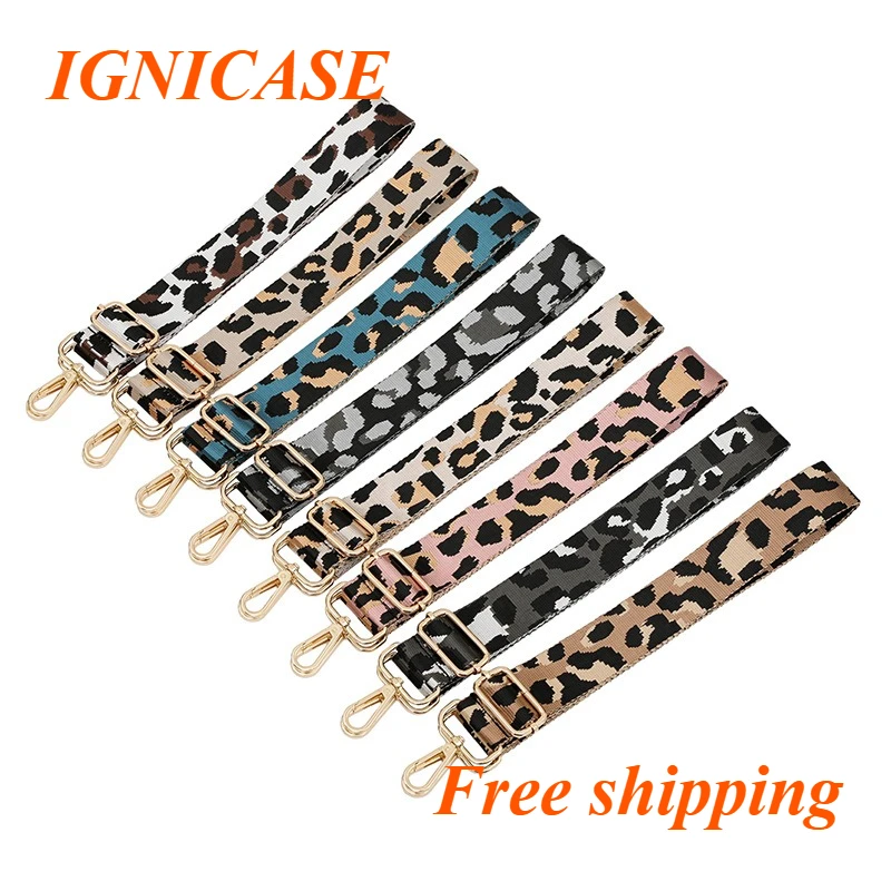 IGNICASE New Leopard Print Bag Strap Clothing Accessories Women's Bag Single Shoulder Diagonal Span Replacement Shoulder Strap