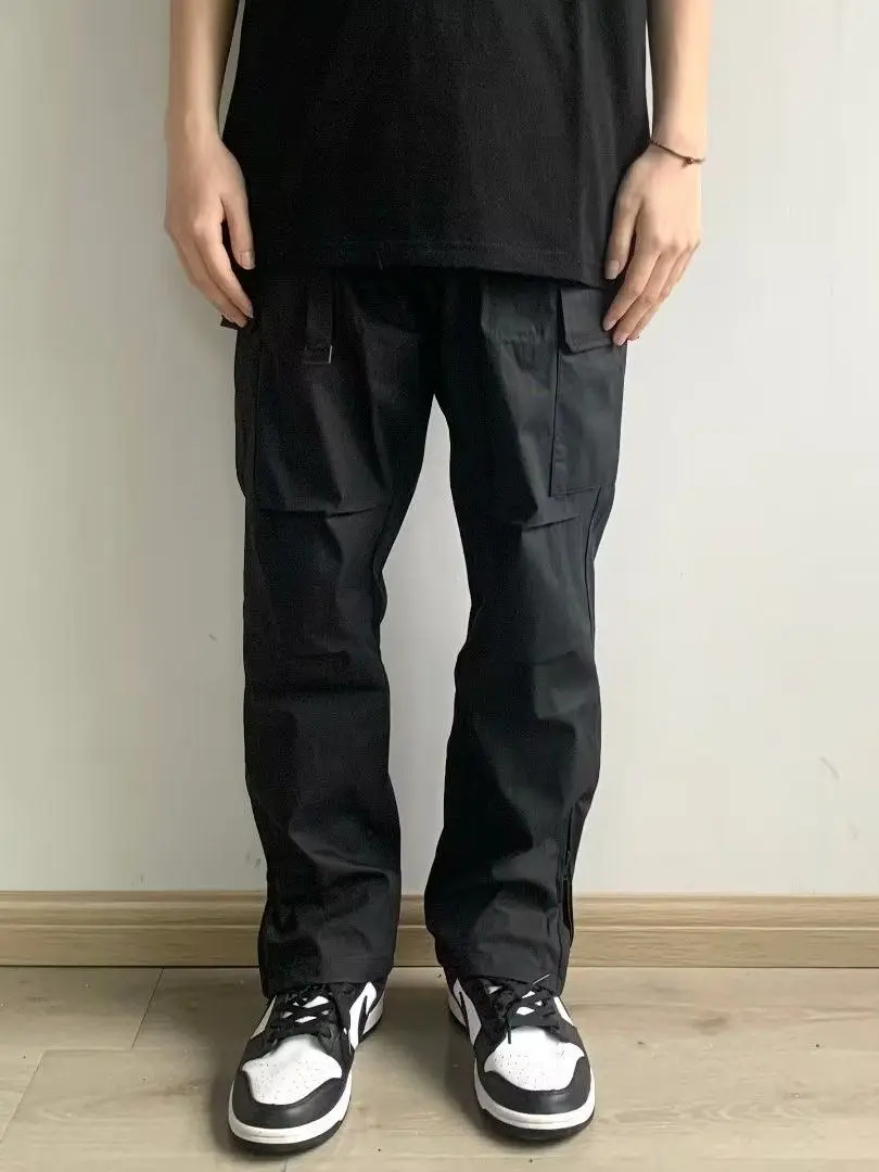 

Весенне-осенние мужские джинсы в американском рабочем стиле, прямые брюки с молнией, 3D крой, повседневные