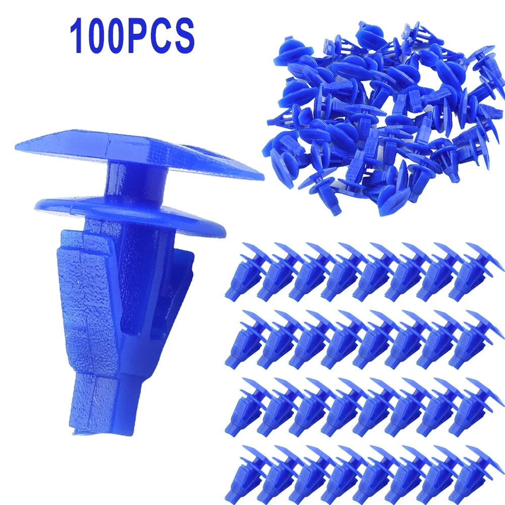 

100PCS Weatherstrip Retainer Clips Door Weather Strip Retainer For Altima Car Blue Nylon Exterior Car Clip Accessories