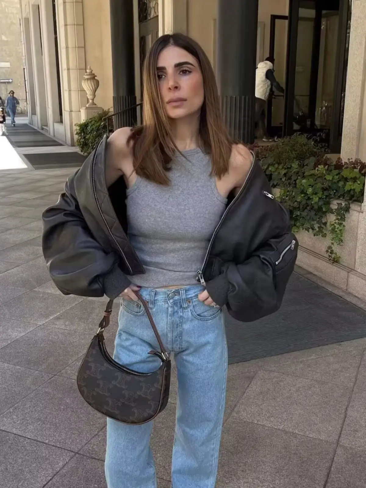 

Bomber Jackets Womens Jacket American Style Winter Leatherette Puffer Fitted Nightclub Grunge Gothic Unique Personality Artistic