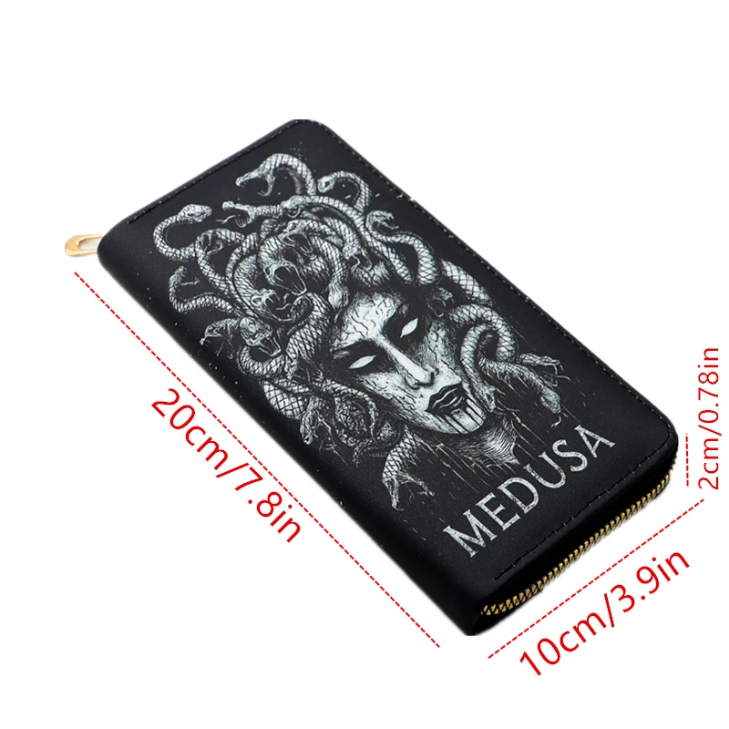 Moda Medusa Zip Carteira - Mulheres Bolsas Longas Bolsas Bolsa de Moedas Porta Cartões Carteira PU Billfold