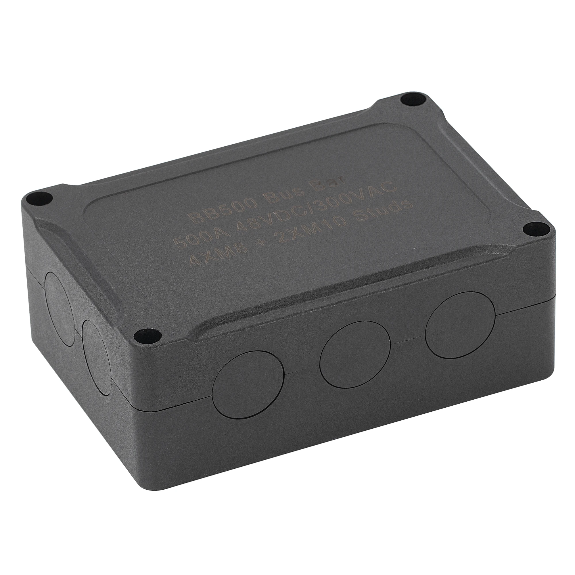 500a Marine Bus Bar 48V Auto Power Distributie Blok Grote Stroom 6 Noppen Met Rood Zwart Plastic Cover Voor Auto Boot Auto