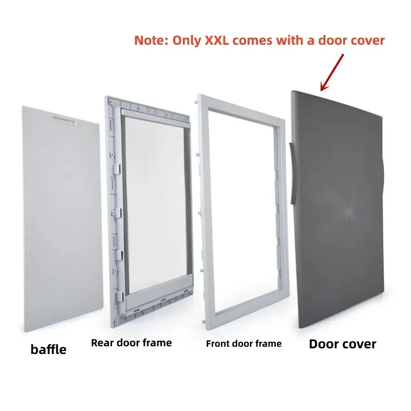 Excellent New PVC large dog pet door opening, medium and large dog entry and exit door opening With Microchip Pet Door Flap