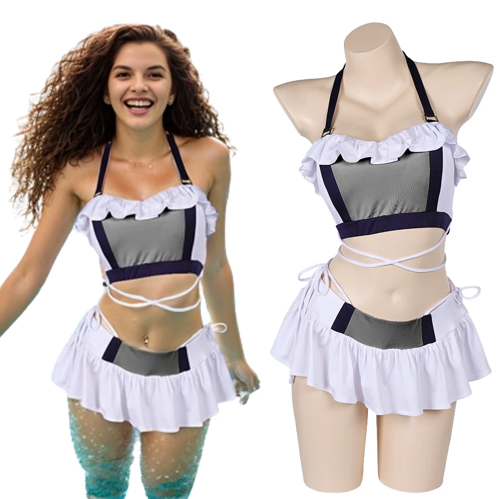 تيفا أيريث زي تنكري للنساء ، هالوين FF7 ولادة جديدة ، ملابس الشاطئ ، لعبة أنيمي ، نهائي ، فستان فاخر ، حفلة ، قماش لعب أدوار