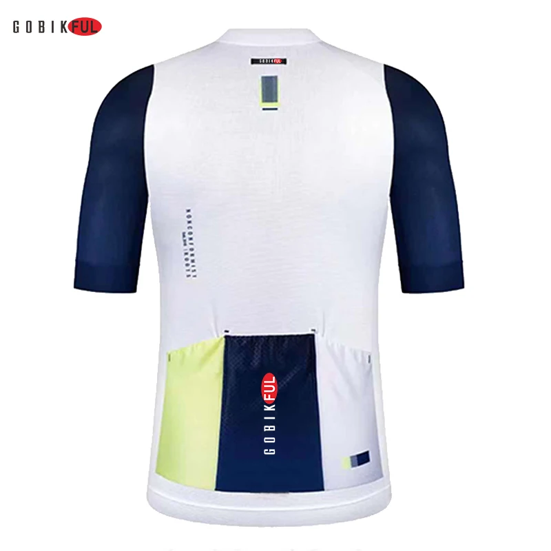 Gobikful White Cycling Team jersey 20D bike shorts suit Ropa Ciclismo mens summer quick dry  bicycle Maillot Pants clothing