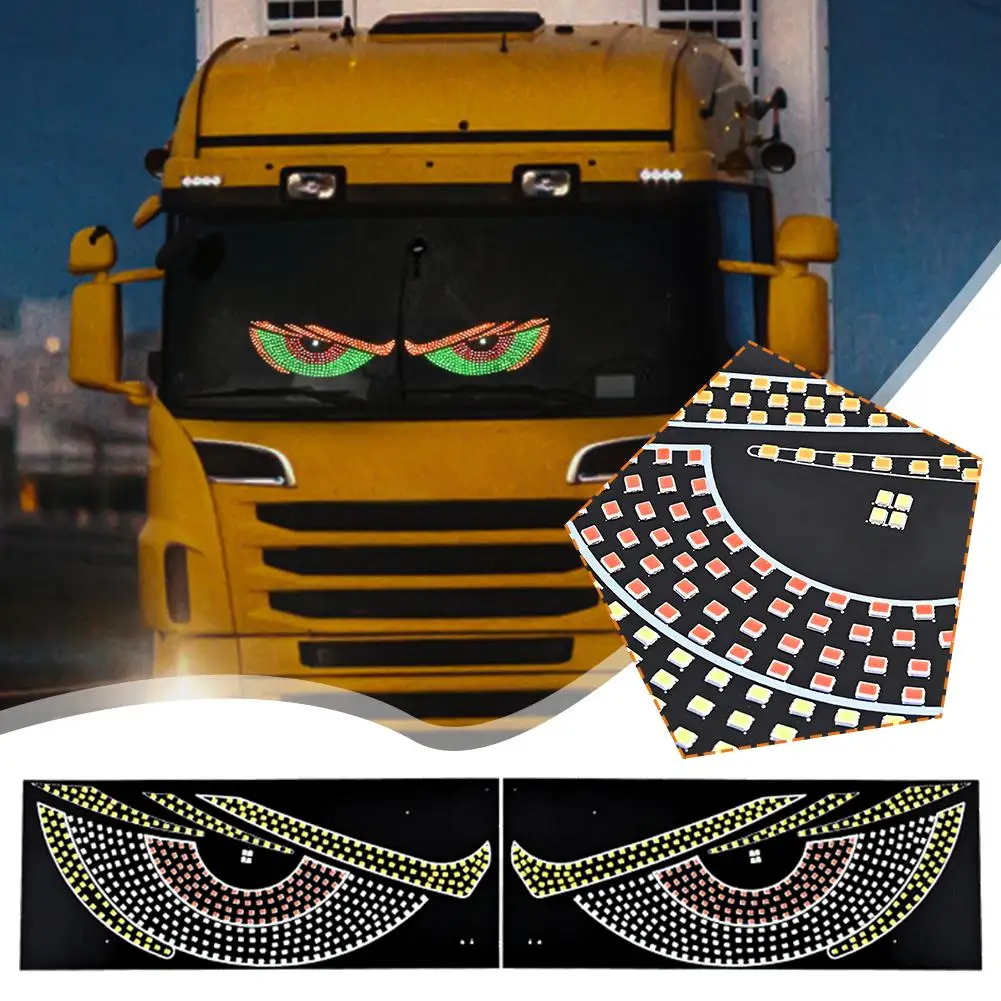 Car USB Devil Eye Light LED Eyes For Car 2025 LED Display LED Sign Board Auto Decorations For Windows Front Rear Windshield A9V8