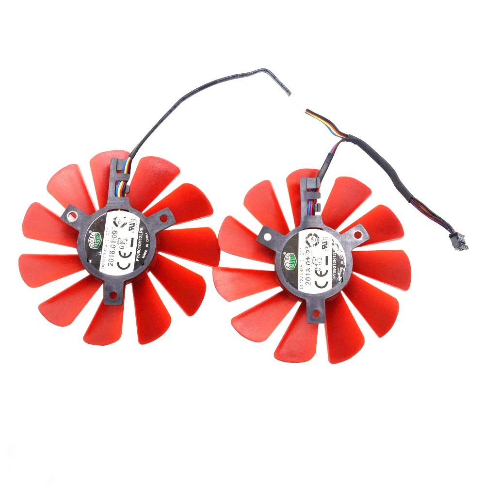 新しい85ミリメートルFY09010H12LPBクーラーファン彼の交換xfx rx 570 rs R9 285 390X RX580グラフィックスビデオカード冷却diy