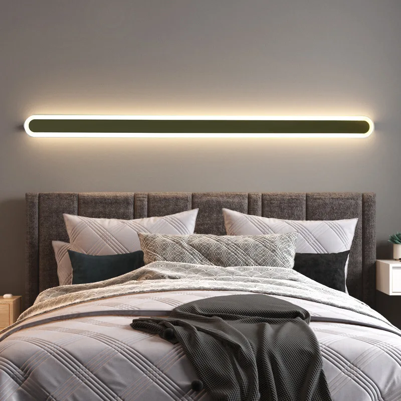 

Nordic Long Strip Ceiling Light Simple LED Indoor Lighting For Bedroom Study Corridor Modern Hallway Porch Decor Ceiling Lamp