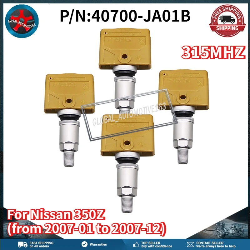 

40700-JA01B Tire Pressure Sensor 315MHZ For Nissan 350Z Altima Armada Frontier GT-R Maxima Murano Pathfinder Quest Rogue Versa