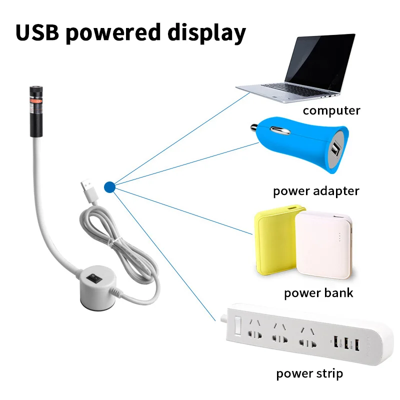 Infrared Working Lamp Cutting with Magnetic Base DC5V Line/Cross Sewing Machine Accessories USB Red Laser Positioning Light