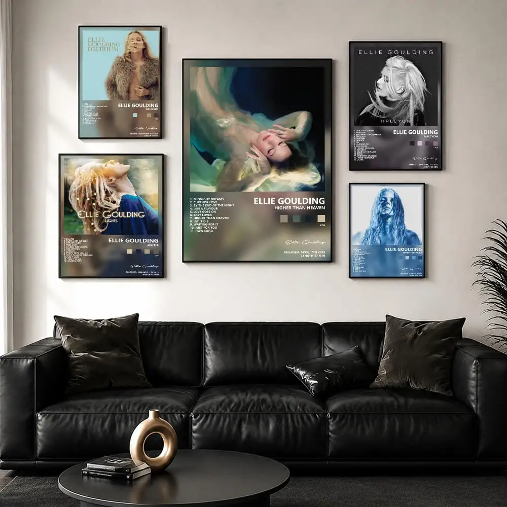 Pop Singer E-Ellie G-Goulding Poster Wall Art Print Sticker for Bedroom Living Room Dorm Office Modern Home Decor
