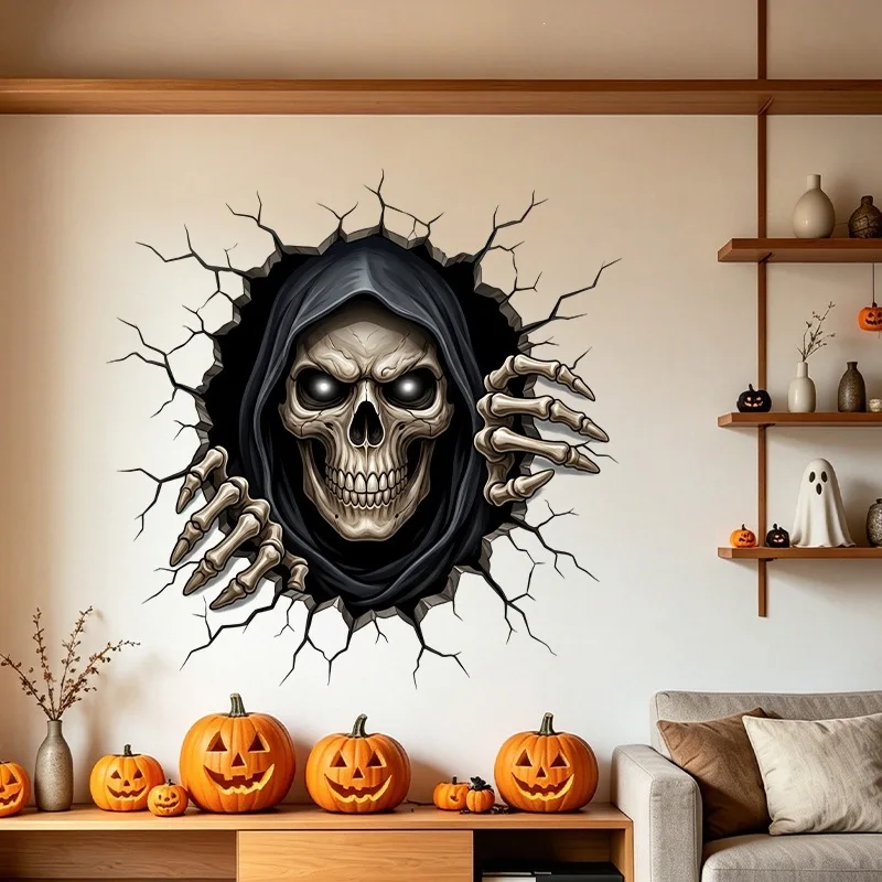 Evil Spirits Bat Horror Wall Stickers Halloween Decorations Bedroo Atmosphere Home Decor Accessories Living Room Wall Decals