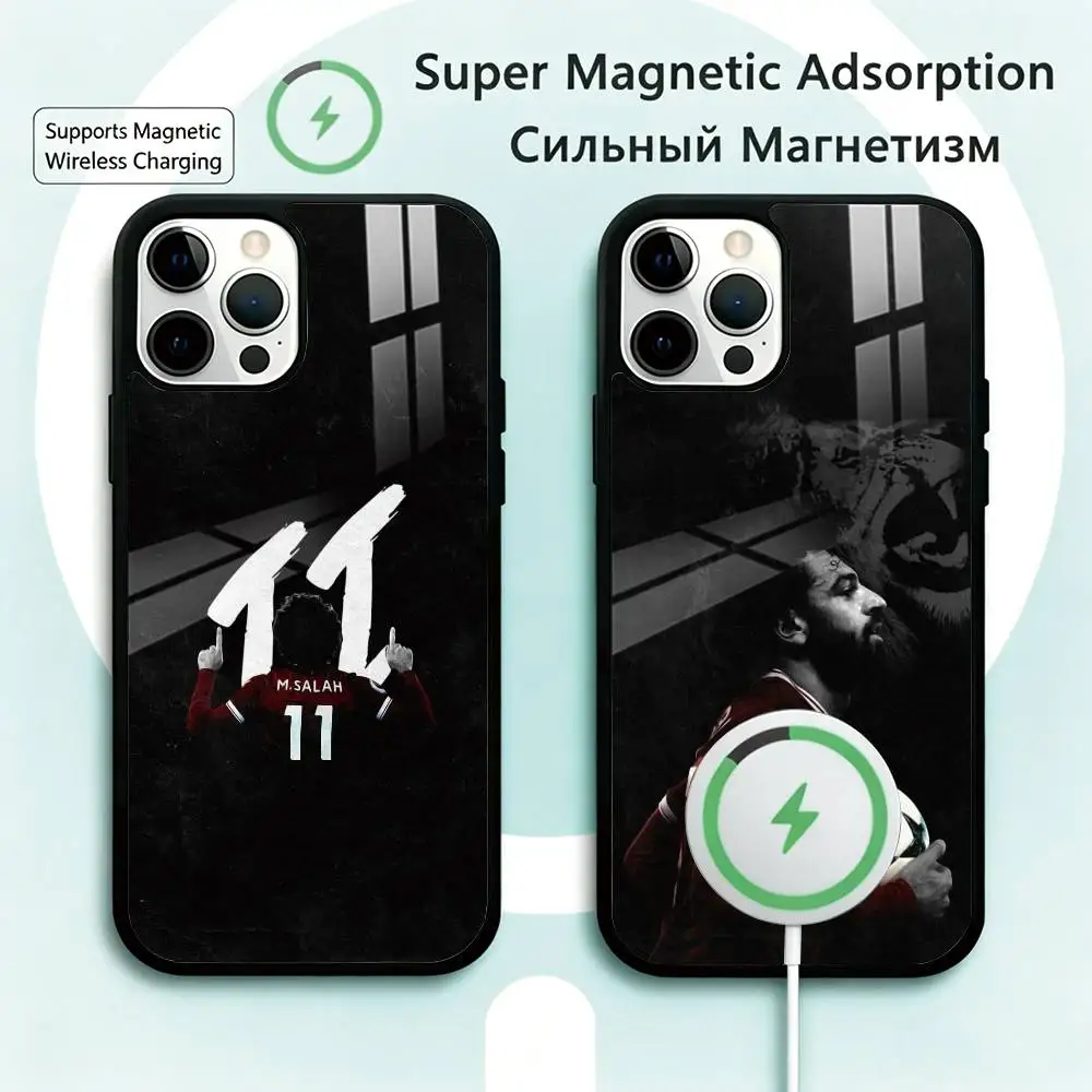 Football M-Mohamed S-Salah 11 Phone Case For iPhone17,16,15,14,13,12,11 Plus,Pro Magnetic Supports Magnetic Wireless Charging