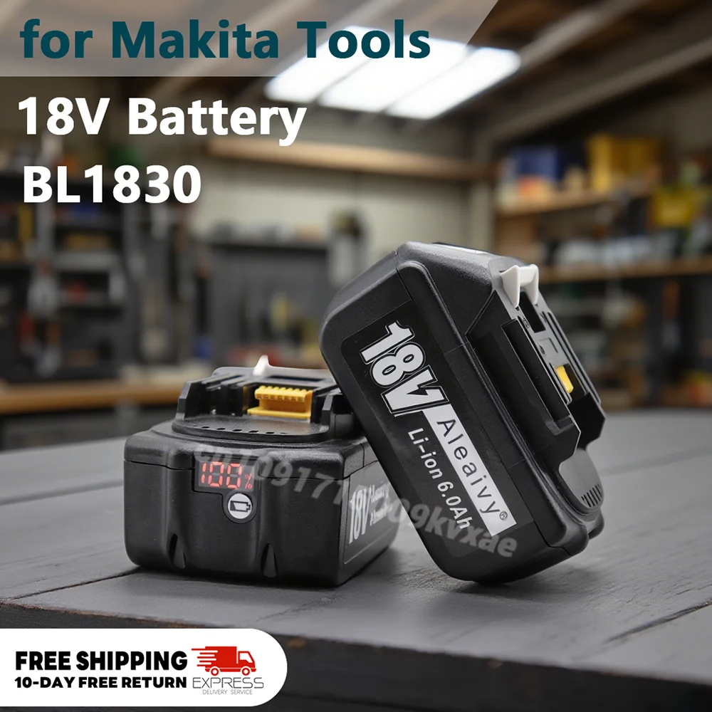 

For Makita 18V Battery 6Ah Replacement Battery Compatible BL1830 BL1850 BL1840 BL1840B BL1850B BL1890 Power Tools