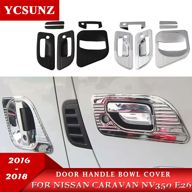 ABS Door Handle Bowl Cover Decoration For Nissan Urvan Caravan NV350 E26 2016 2017 2018 Car Accessories