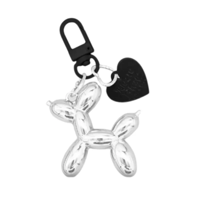 Silver Color Star Keychain Plastic Balloon Dog Key Ring For Women Girls Friendship Gift Car Handbag Decoration Handmade Jewelry image 6