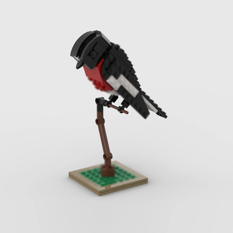 Creators Animal Series Model MOC Bouwsteen Scarlet Robin Modulaire Technologie Geschenken Vakantie Monteer Kinderspeelgoed Pak