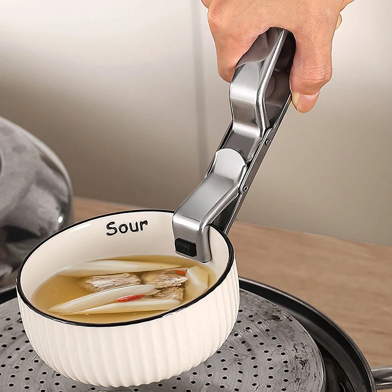 Anti-scalding Clip Hot Bowl Holder Dish Clamp Pot Pan Gripper Clip Hot Dish Plate Bowl Lifter Retriever Tongs Kitchen Supplies.