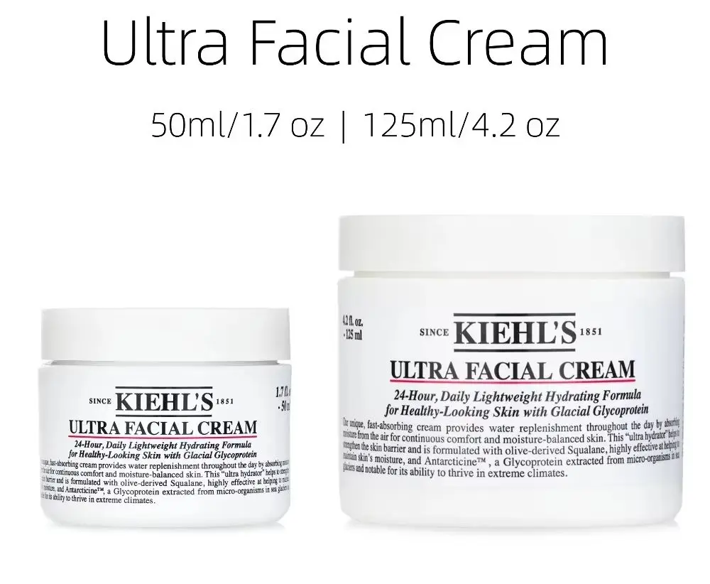 Kiehl's Ultra Facial Cream 50ml / 125 ml, Original Kiehls Skin Cares for Men/Women, Beauty Health Care