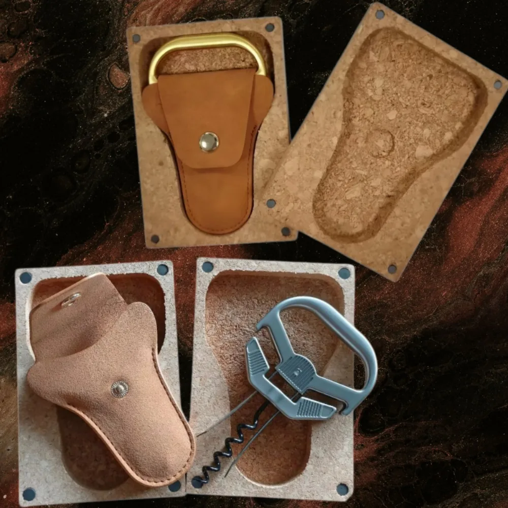 

Открывалка для вина - двухзубчатый штопор и открывалка для пробок в элегантном футляре - прочная открывалка для бутылок и пива из нержавеющей стали, подарок