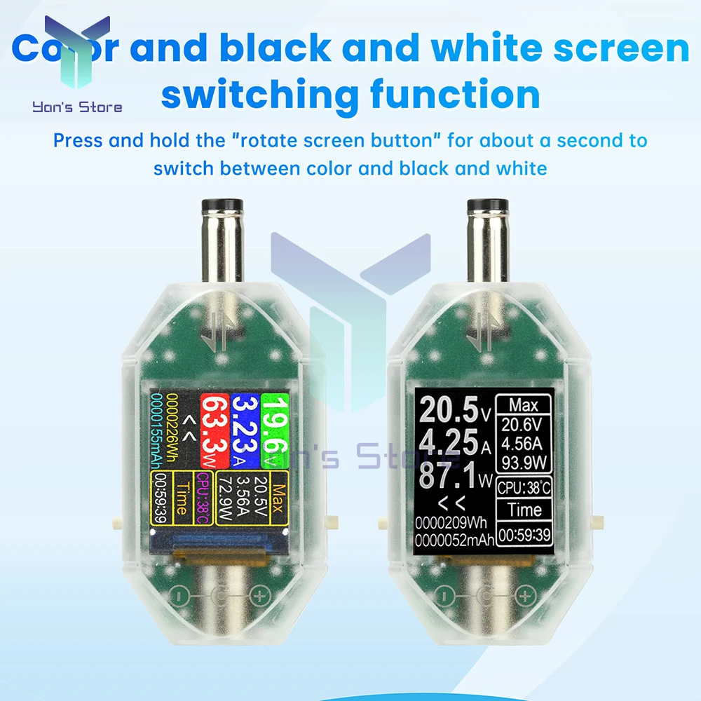 DT550 DC5.5 * 2.5 واجهة تستر تيار مستمر 4.5-50 فولت 0-12A عالية الدقة الجهد فاحص التيار الفولتميتر الرقمي مقياس التيار الكهربائي
