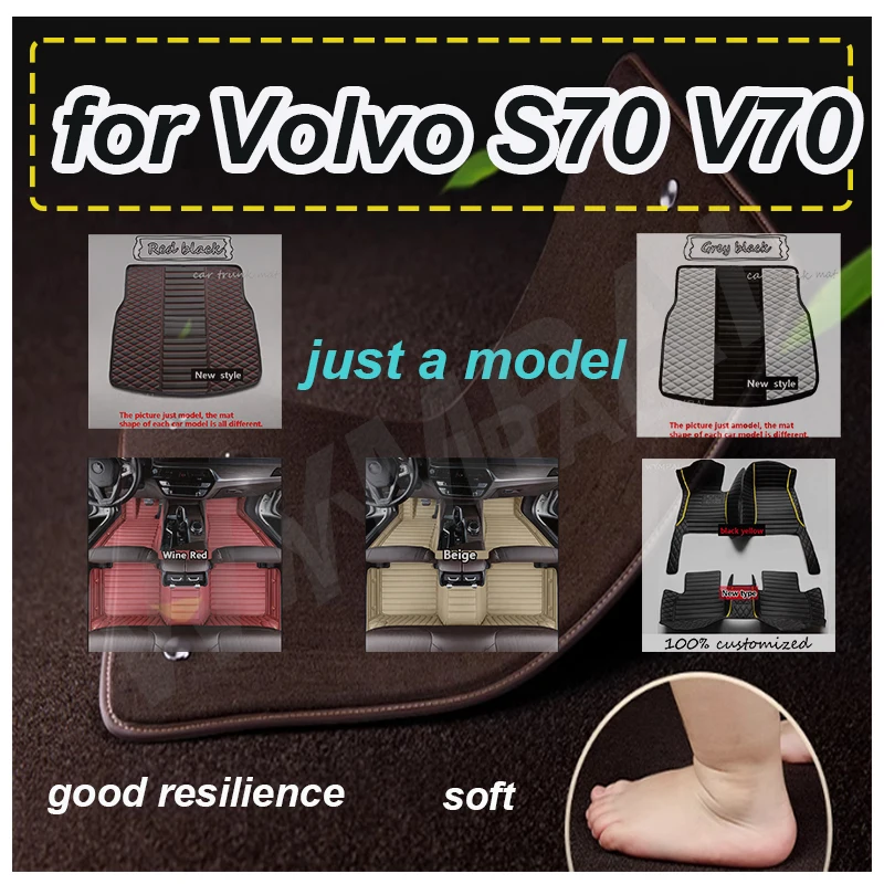 

LUXURY Car Mats For Volvo S70 V70 XC 1997~2000 Carpet Anti Dirt Pad Auto Interior Parts Durable Leather Floor Mat Rug