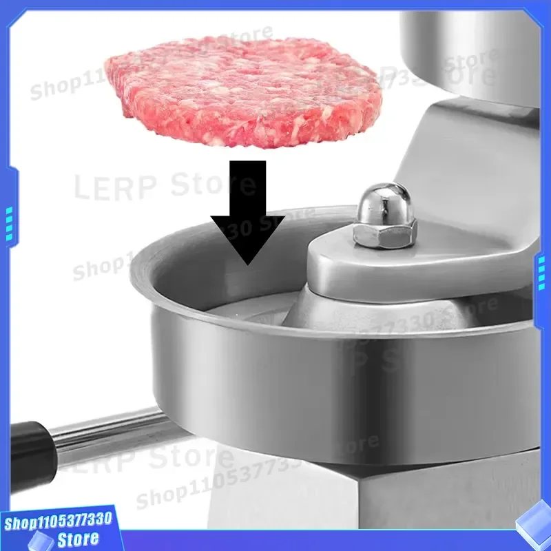 100mm Manual Burger Press Commercial Patty Maker Machine New Hamburger Mold for Kitchen Restaurant Use Heavy Duty Aluminum