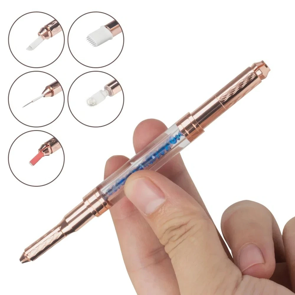 

1 шт., ручная ручка для микроблейдинга с двойным концом для татуировки, инструменты для перманентного макияжа бровей и губ, для плоского/круглого лезвия