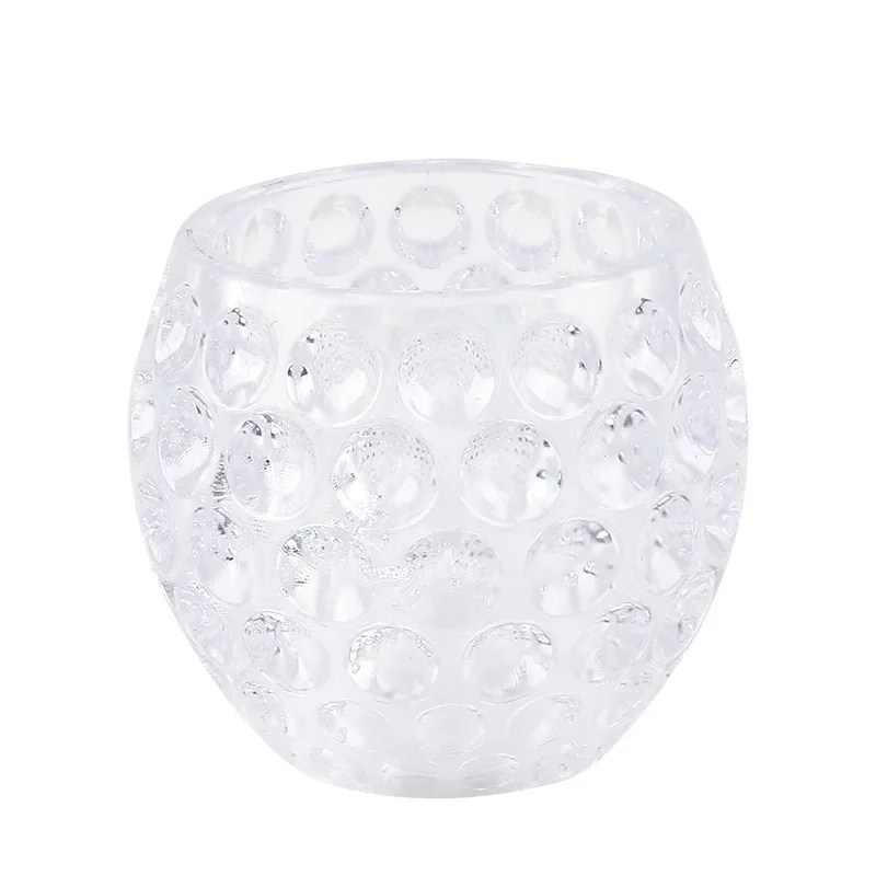 Honeycomb Cup Transparente Crystal Candlestick LED Electronic Candle Night Light Decoração de Natal Casamento Home Candlelight