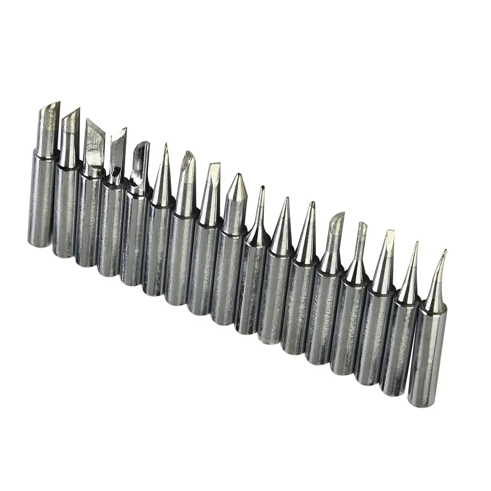 

4.1mm/0.16inch Solder Iron Tip 6.5mm/0.26inch 900M-T Copper Alloy Soldering Iron Tip Soldering Station 17Pcs High Quality New