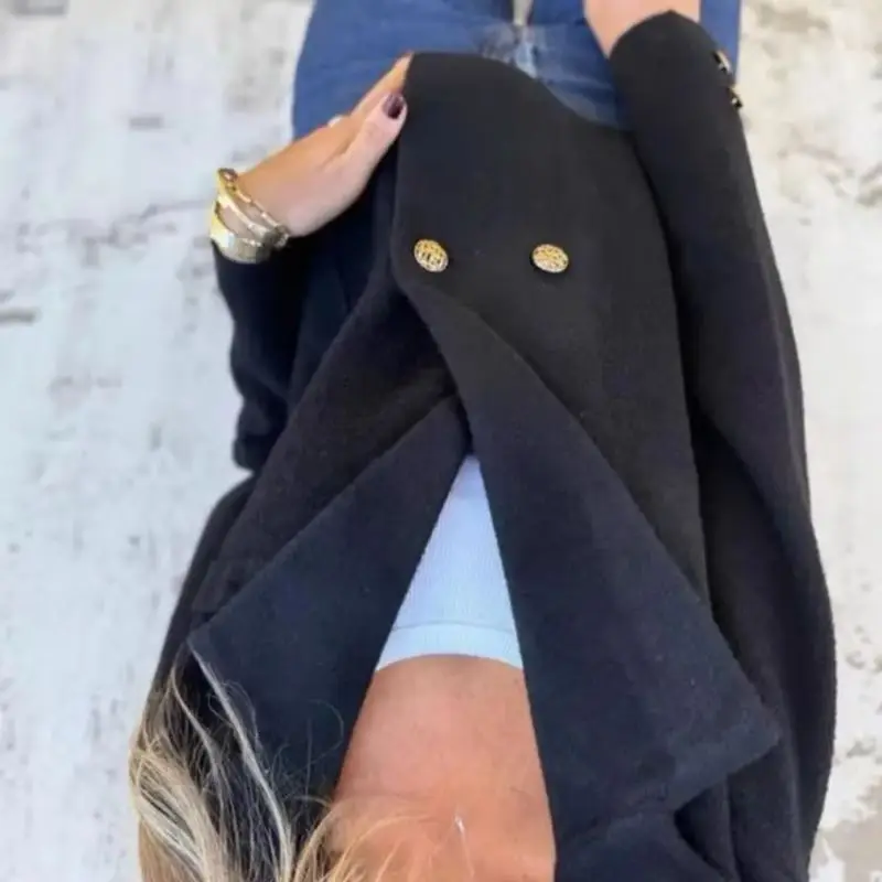 

2025 Trendy Women's Cropped Trench Coat Notched Lapel Double Breasted Pea Coat Office Work Blazer Jacket Fall Winter Outwear