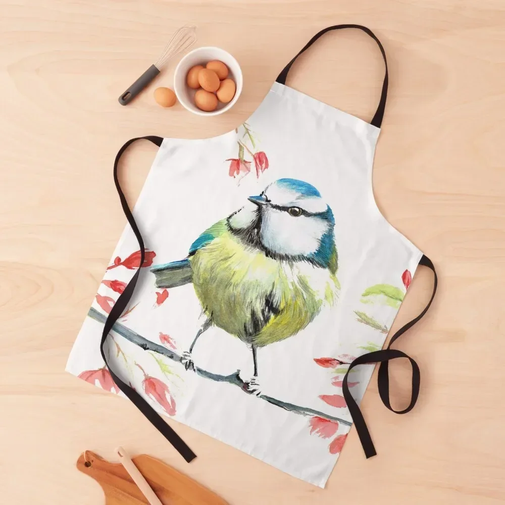 

Spring Bluetit Apron Kitchens Woman kitchen jacket woman beauty master cleanings Apron