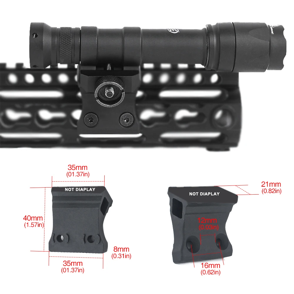 Tactical M300B M600B Flashlight Set Wadsn M300b MINI ScoutLight Offset Mount Hunting Accessories Base Fit M-lok Keymod 20MM Rail