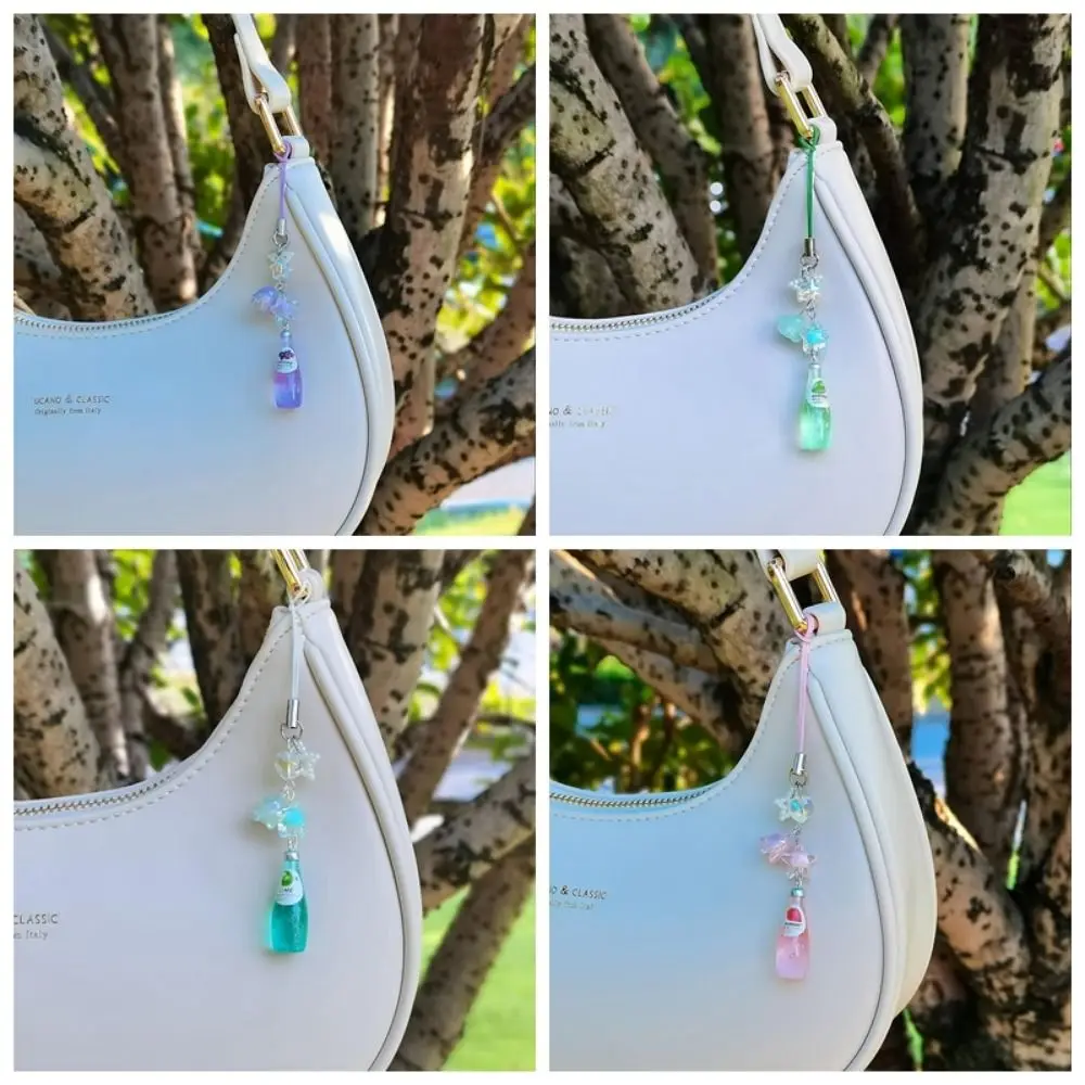 Encantos Handmade Telefone para Mulher, Pingente De Telefone, Garrafa De Bebida, Refrigerante De Frutas, Telefone Lanyard, Sweet Girl, Y2K