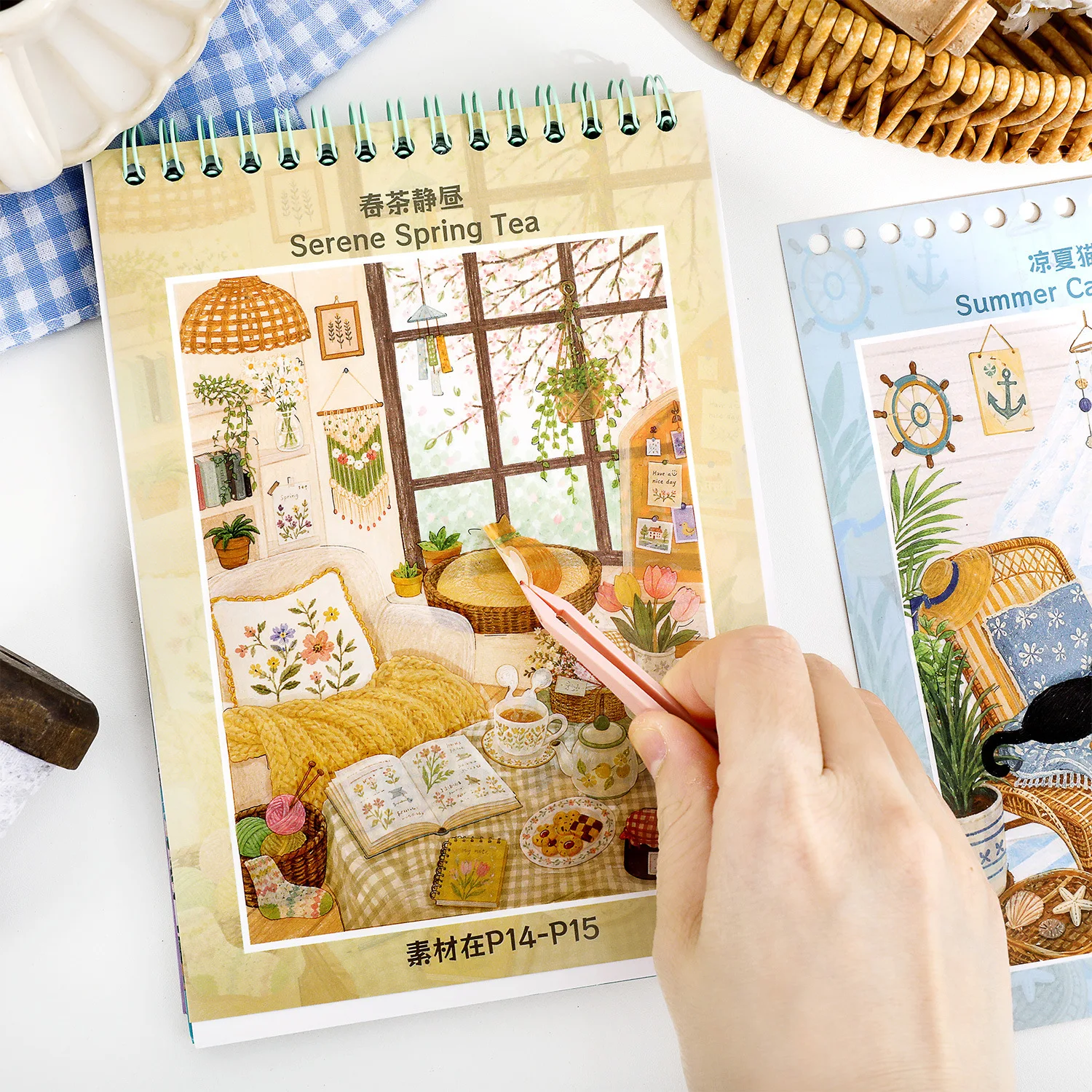 25pcs Cozy Cat Leisure Time Sticker Book Scene Building 3D Dimensional Decals Adhesive DIY Creative Crafts