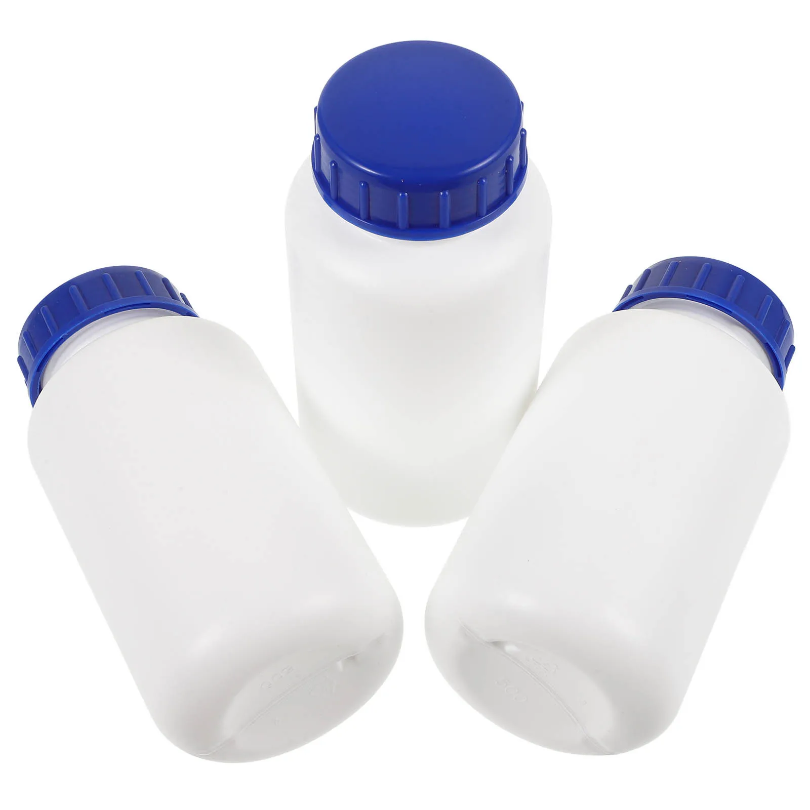 3pcs 500Ml Reagent Bottle Empty Chemical Sample Container Laboratory Plastic Storage Bottle For Lab Water Testing Refillable