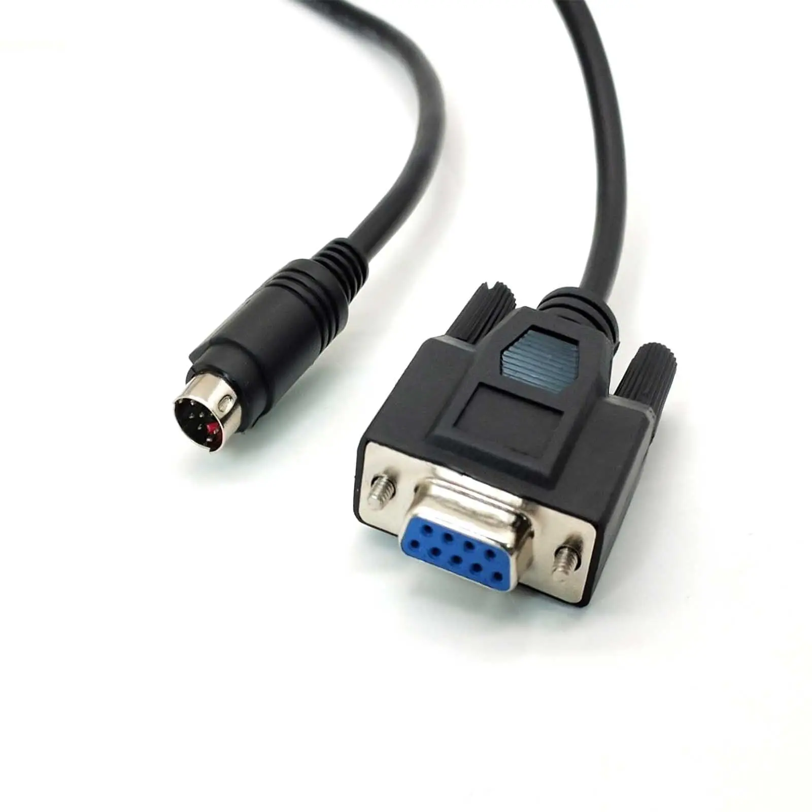 1M Mini Din 8 Pin To DB9 Female RS232 Serial Data Cable COM Line For POS Microcontroller Router PC Industrial Equipment