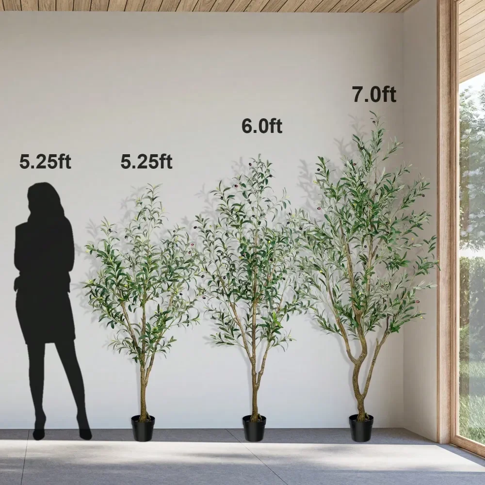 

Искусственное оливковое дерево 5/6/7 футов, реалистичное, в горшке, для декора дома, офиса, улицы и помещений.