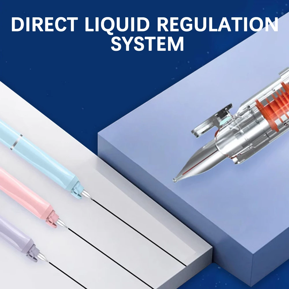 قلم حبر للكتابة مع 5 خرطوشة حبر قابلة لإعادة الملء قلم حبر قابل للسحب 0.38 مللي متر مجموعة أقلام رفيعة لمجلات الخط #5