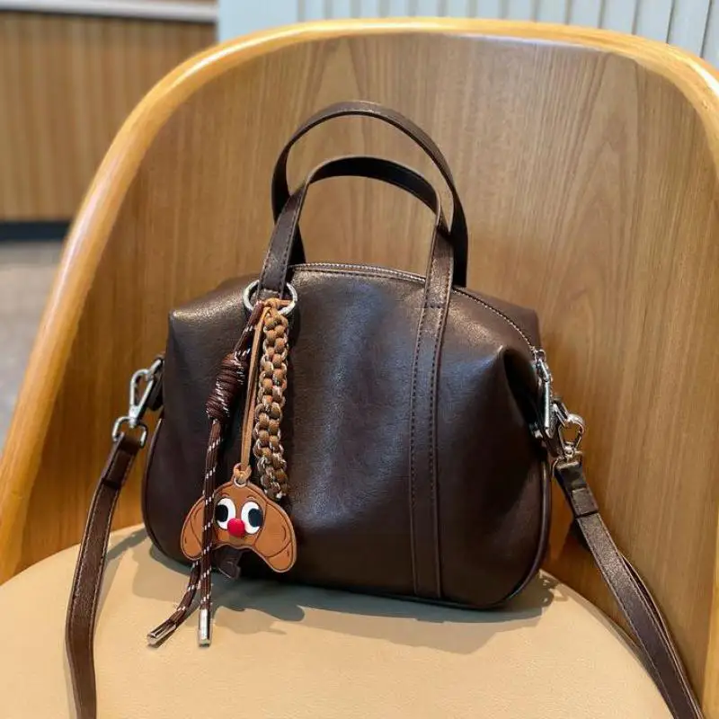 Light Luxury Fashion High-quality Genuine Leather Handbag Simple Casual Versatile Multi-functional Single Shoulder Crossbody Bag