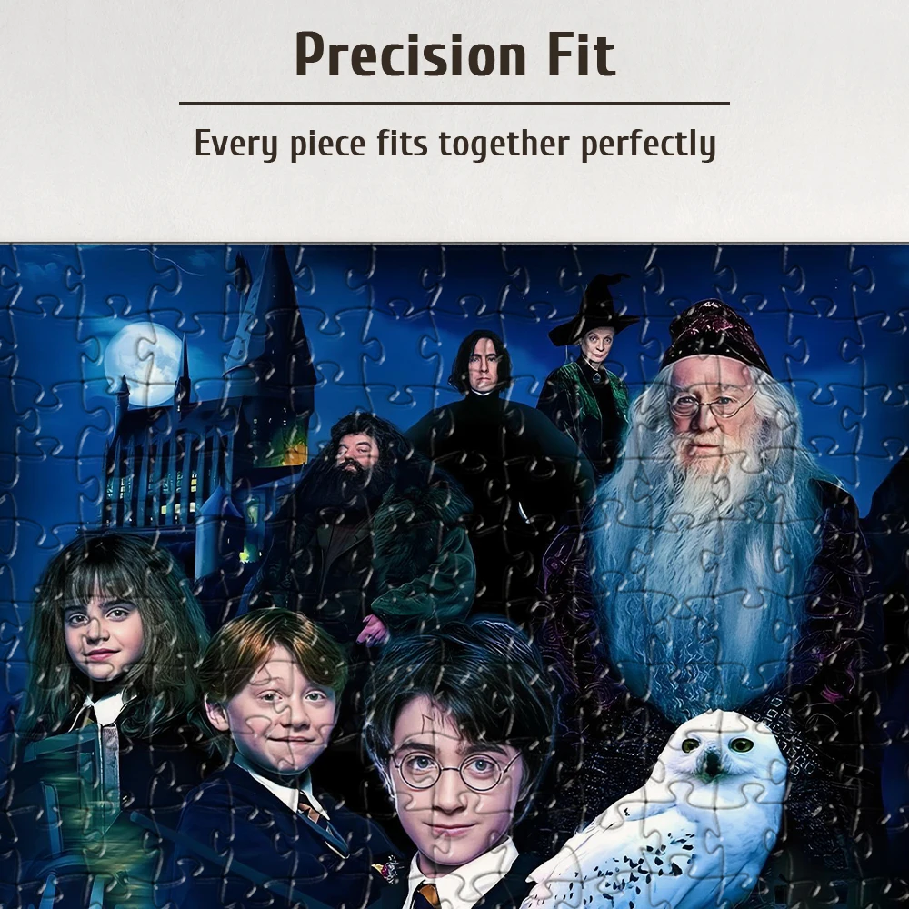 Magic Wizard World Harry Potter Full Characters Hogwarts Hedwig Wooden Jigsaw Puzzle 108/200/300/500/1000pcs Color Box view 4