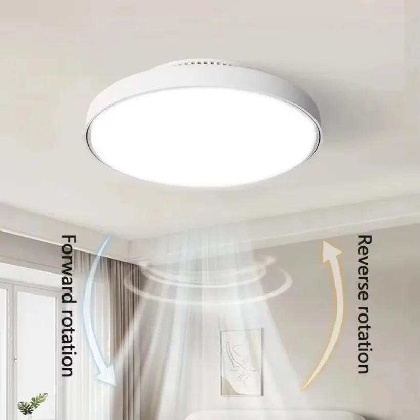 2025 New Invisible Bladeless Ceiling Fan With LED Light 6-speed Remote Control Home Fans Bedroom Living Room Decor Lighting - Image 2