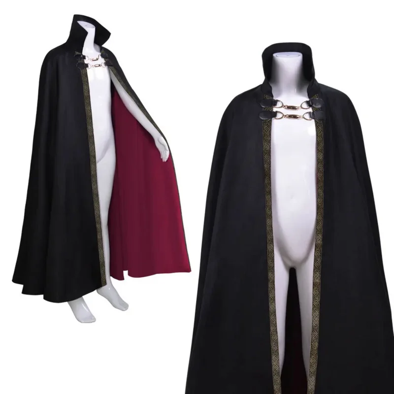 Halloween Costume for Men Woman Kids Female Girl Boy Adult Death Scary Devil Role Red Black Witch Vampire Long Cape Cloak Hooded