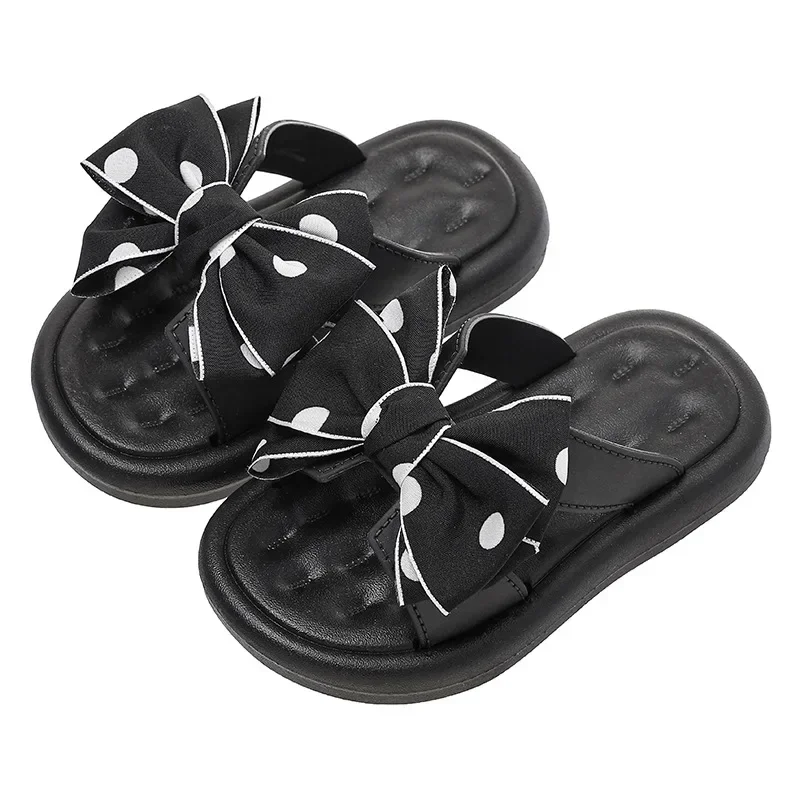 Sommer-Kinderpantoffeln für Mädchen, Rutschfeste Prinzessinnen-Hausschuhe mit Weicher Sohle, Kleinkind-Mädchenschuhe mit Schleife, Flip-Flops für Draußen – Detail 5