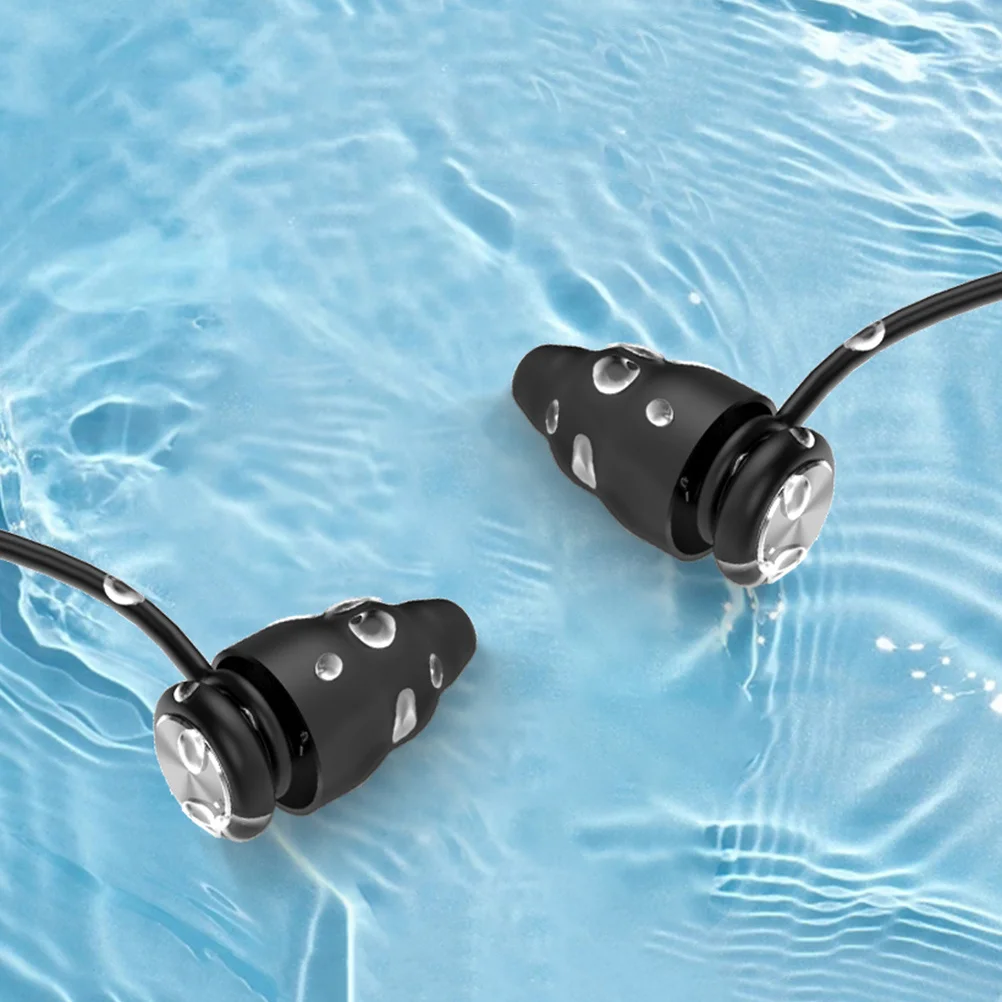 

1Set Earplugs for Sleeping Black Silicone Noise Canceling Bullet Shape Lightweight Portable Comfort Study Travel