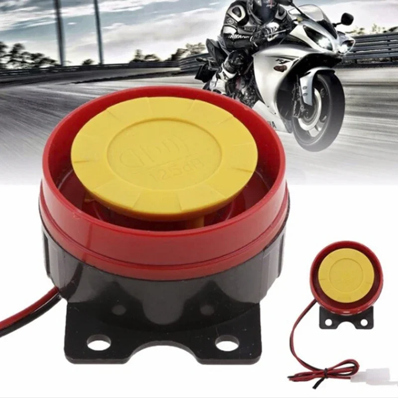 Bocina de coche, sirena de ataque aéreo, alarma Universal de 12v, bocina de camión, bocina eléctrica pequeña portátil, alarma, piezas interiores de coche, 1 ud.