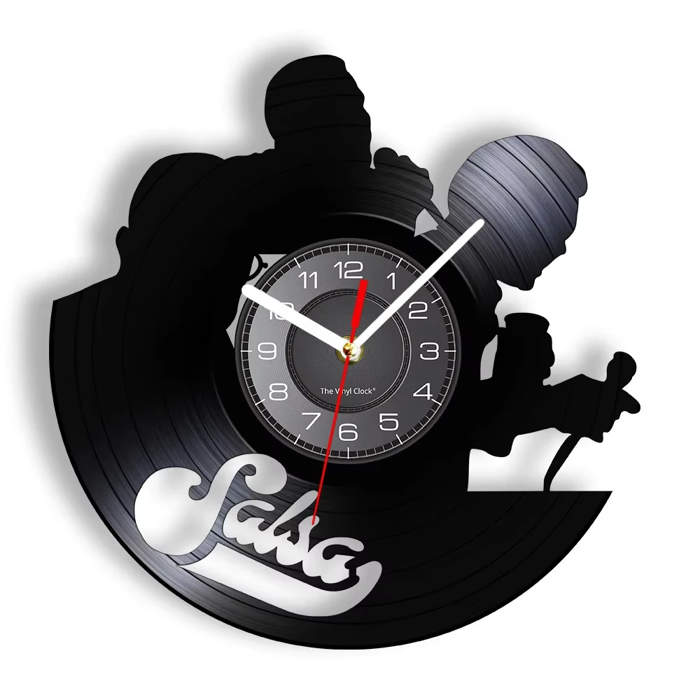 Vinyl Wall Clock, Handmade Silent Sweep Movement Wall Watch, Modern Wall Art Decor for Home Bar, Creative Gift